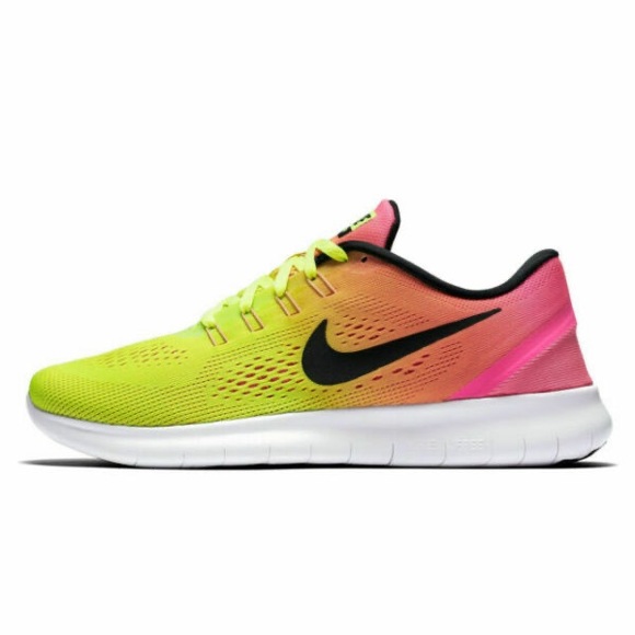 Nike Other - Nike Mens Free Run Olympic 844629-999 Pink Yellow Running Shoes 11.5